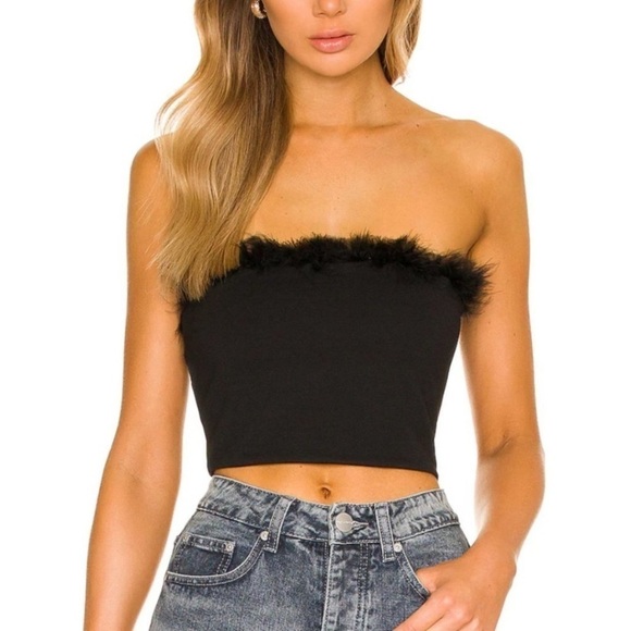 superdown Tops - NWT superdown Olivia Strapless Top in Black